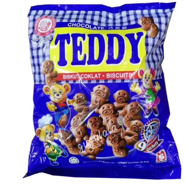 Hup Seng Chocolate Teddy Biscuits 112g