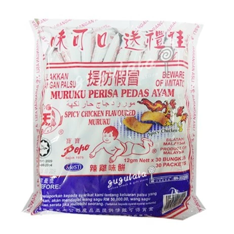Popo Muruku Ikan Original Sweet   Spicy Spicy Chicken Cuttlefish 24 s x 12g