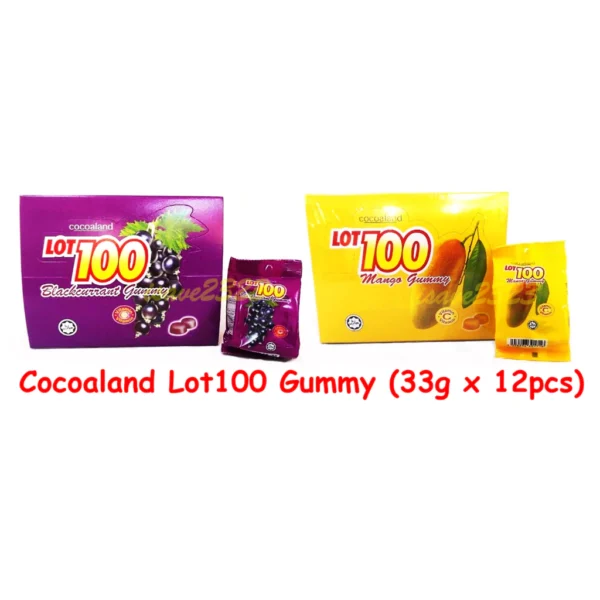 Cocoaland Lot100 Gummy Chewy Candy Blackcurrant Mango