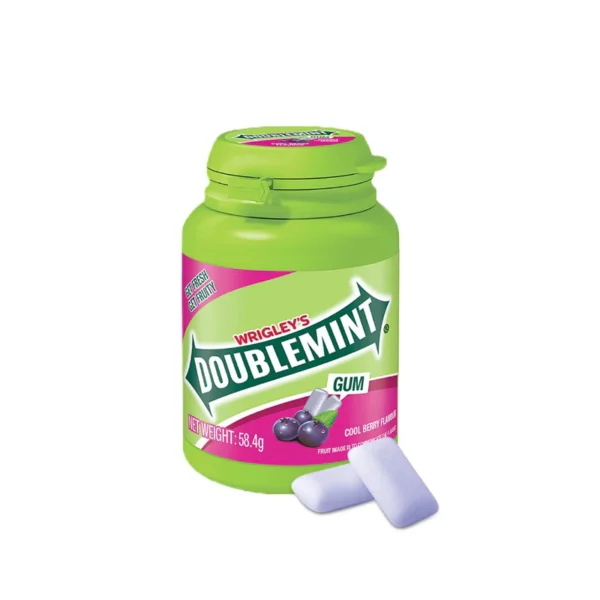 WRIGLEY S DOUBLEMINT BOTTLE CHEWING GUM 40 PELLETS